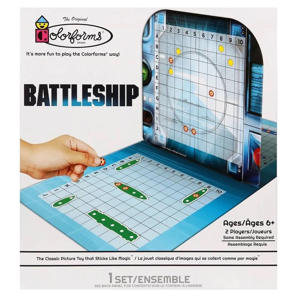 Colorforms Mini Battleship Board Game